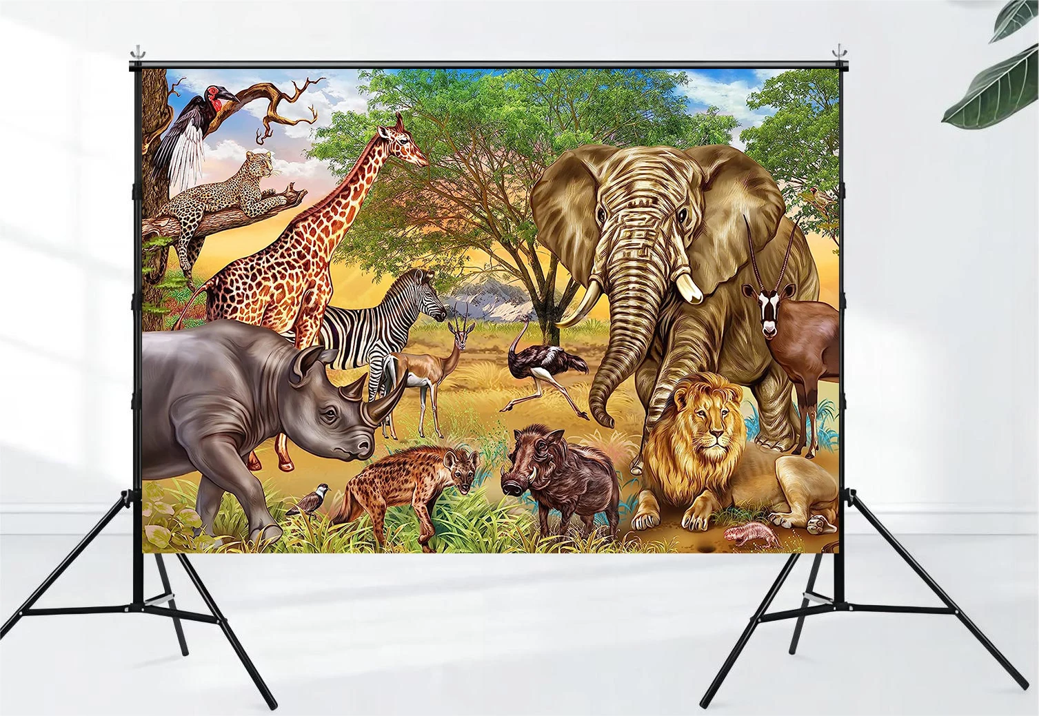 Tropical African Forest Jungle Wildlife Park Landscape Background Large Banner Photography Studio Fabric Background