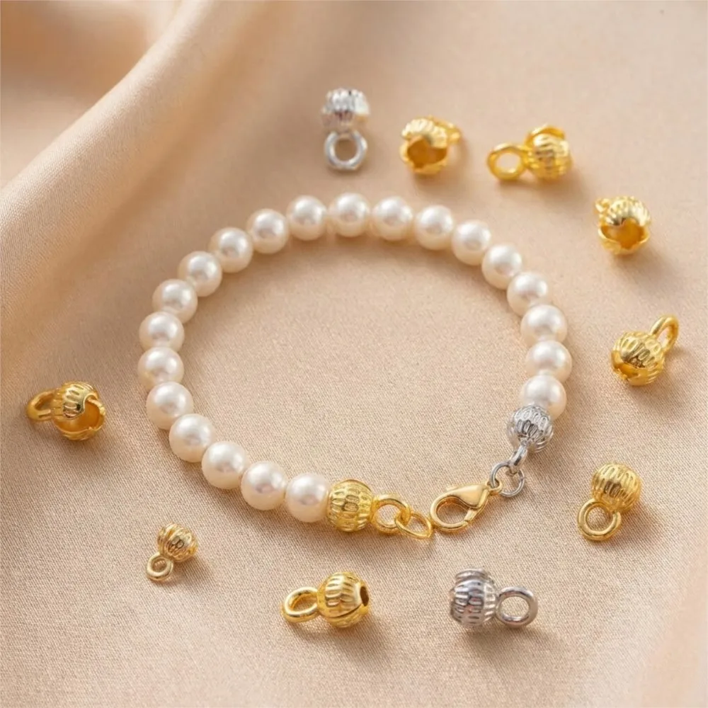 

20pcs/Lot End Caps Crimp Beads Tip Ball Chain Connector For DIY Necklace Bracelet Jewelry Making Supplies Components Accessories