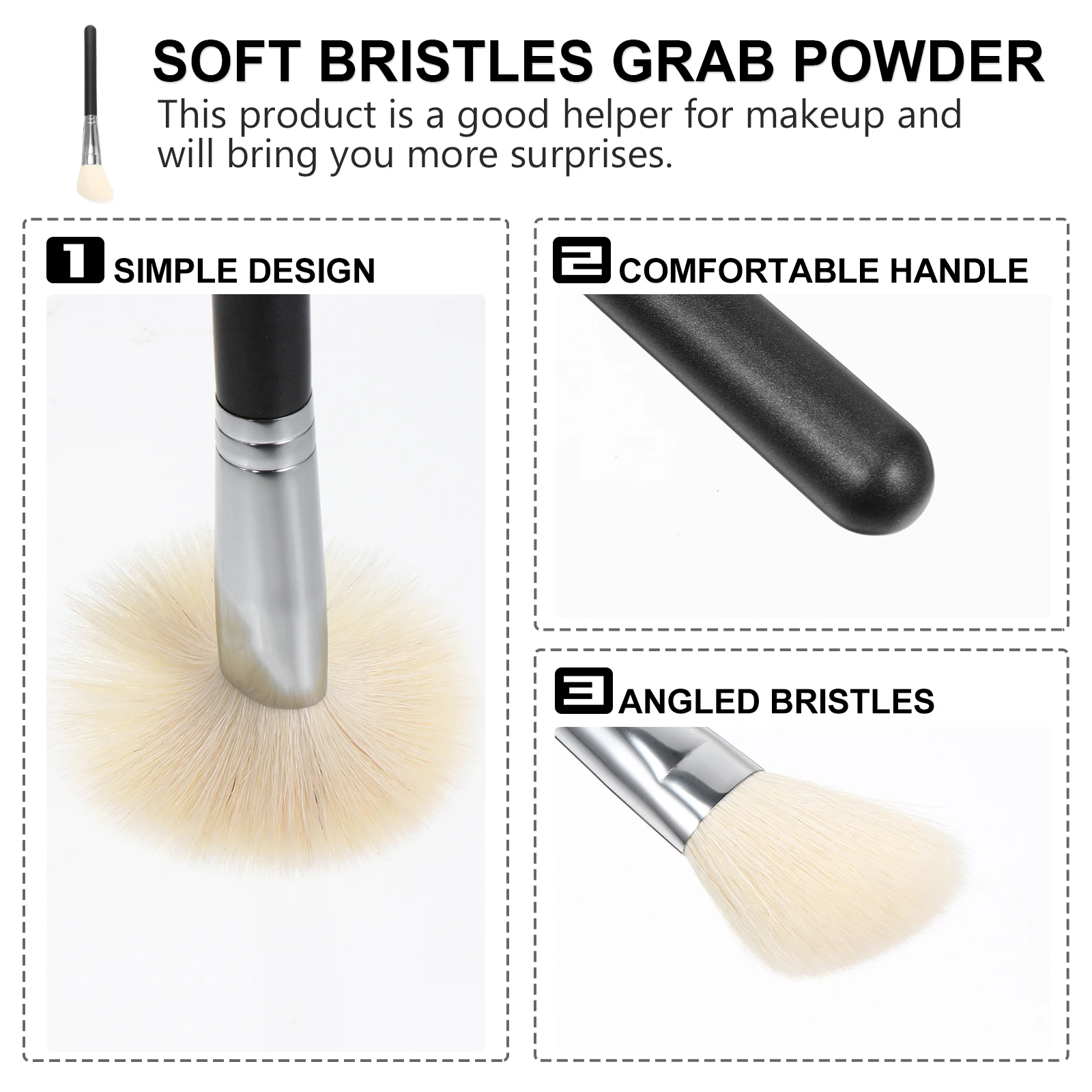 

1Pcs Brush Professional Concealer Nose Shadow Blusher Makeup Tool Durable Practical Multi Use Portable Makeup Brush