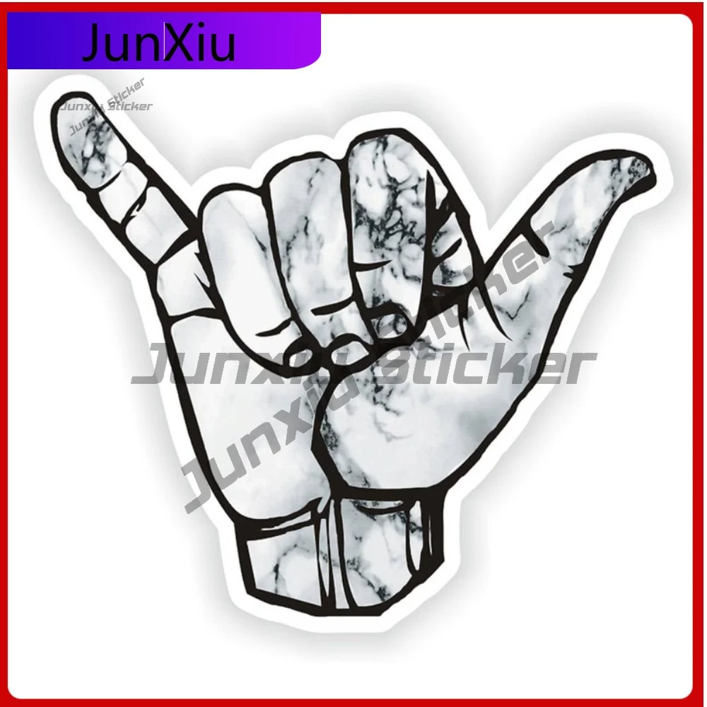 

Рука Шака Алоха Surfer Rasta Художественная внешняя деталь автомобиля Подходит для внешнего украшения автомобиля Необходимая наклейка на открытом воздухе