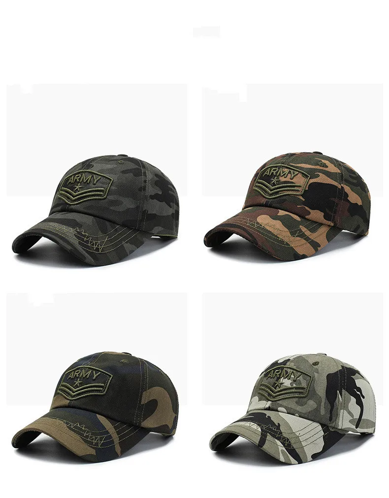 High Quality Army Camouflage Baseball Cap Male Bone Masculino New Tactical Men\'s Cap Camo Snapback Hat Trucker Adjustable hats