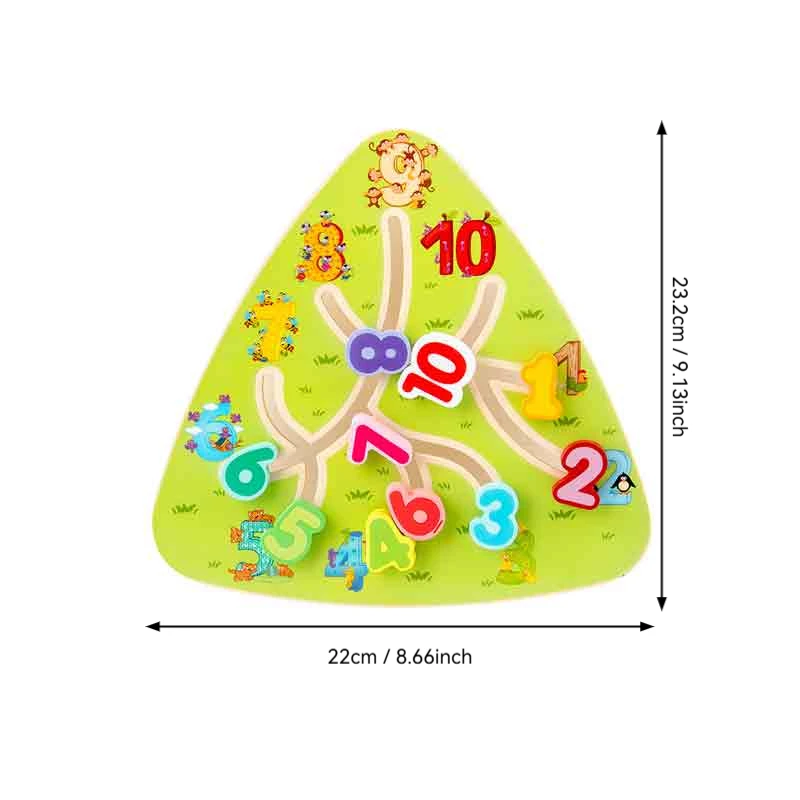 어린이용 나무 미로 보드 – 논리력과 집중력을 위한 슬라이딩 트랙 퍼즐, 몬테소리 영감을 받은 가족 게임 크리스마스 선물