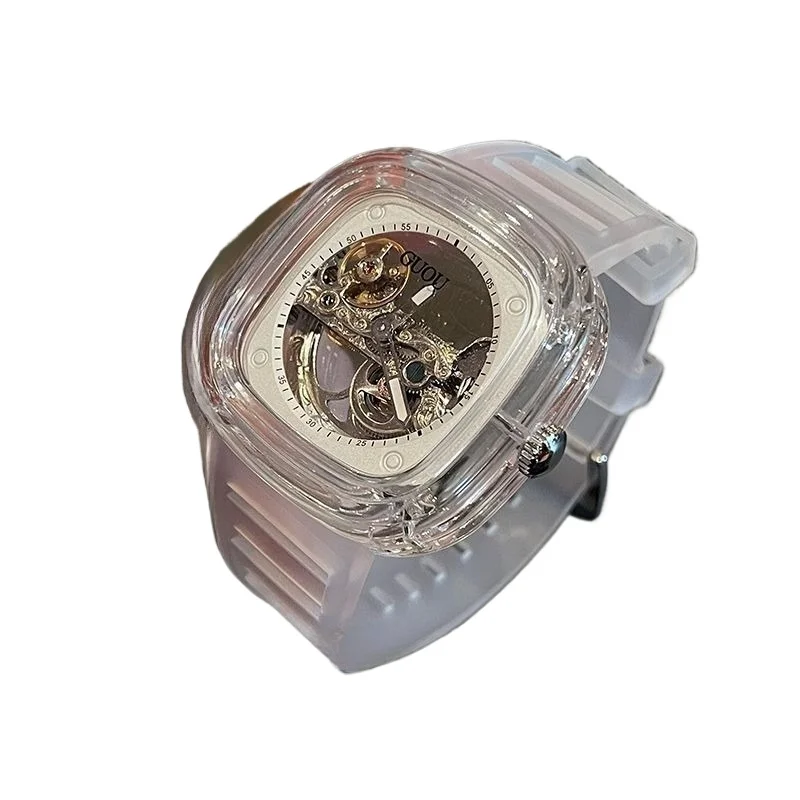 2025 new women's mechanical watch light luxury niche automatic waterproof student leisure simple quartz watch birthday gift