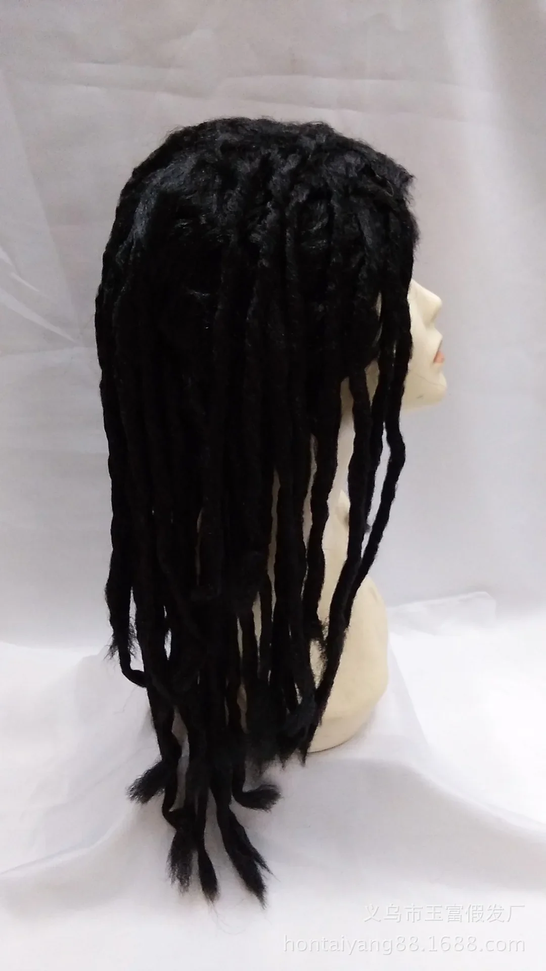 Herren Halloween Cosplay Perücke Reggae Dirty Braids Twisted Braids Perücke Prom Cosplay Braune Perücke Afro Dreadlocks Haar + Kostenlose Perückenkappe – Detail 10