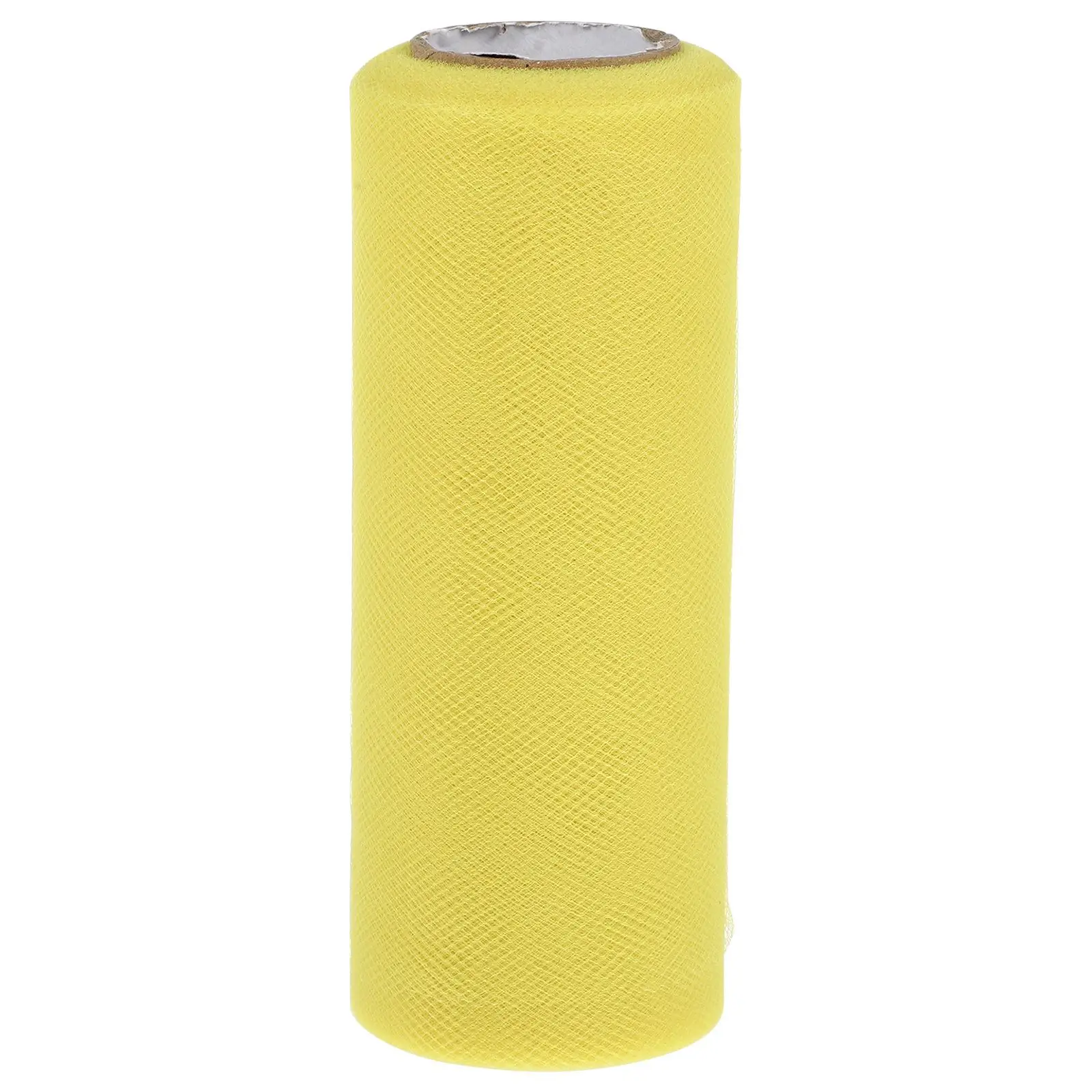 

22M Long 15CM Wide Polyester Yellow Tulle Roll for Wedding Car DIY Craft Party Room Doorway Floral Arrangement Gift Wrap nament
