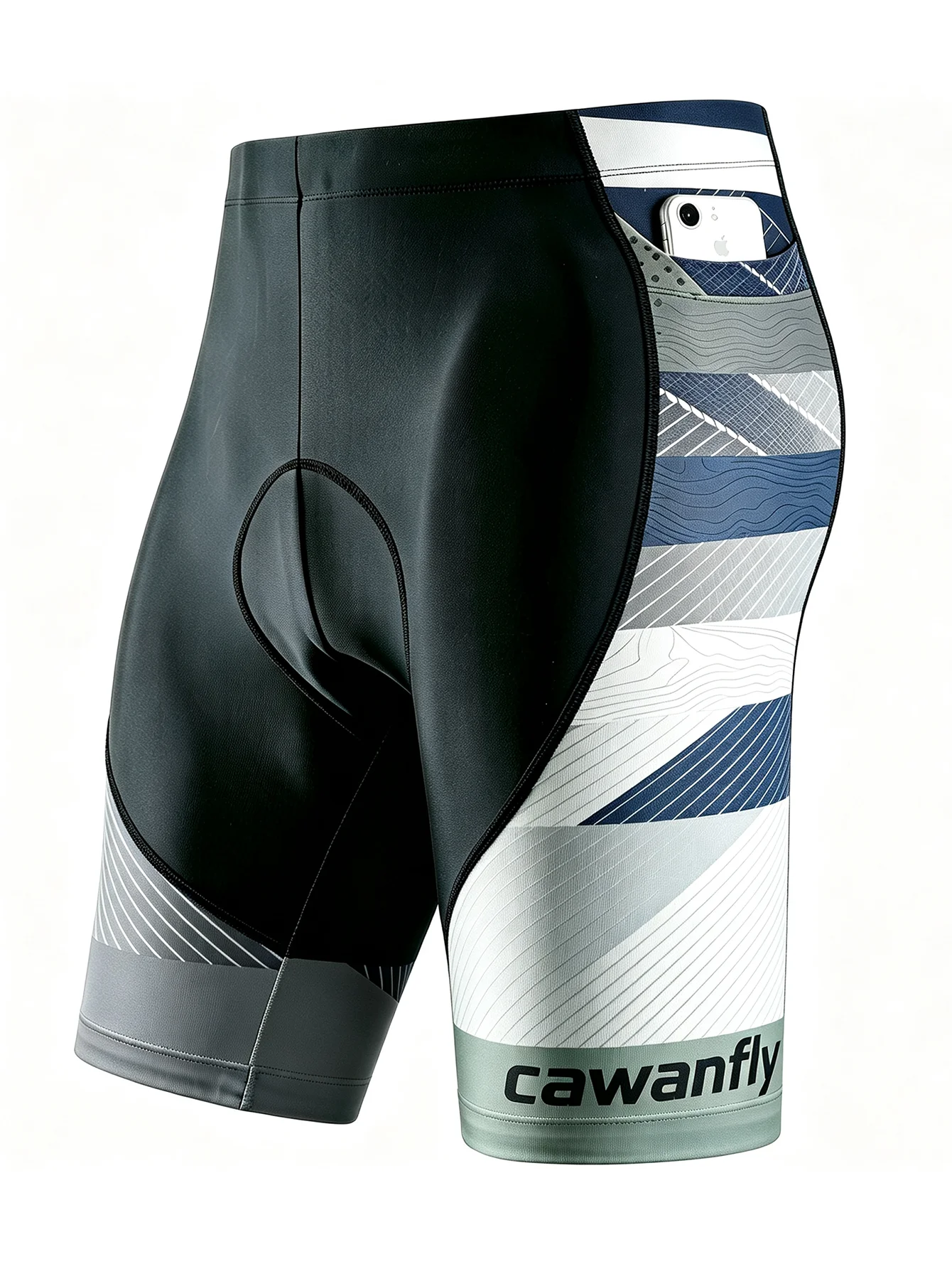 Cycling Shorts with Pocket Design Bike Riding Pants with Storage for Sports Fitness Exercise Running