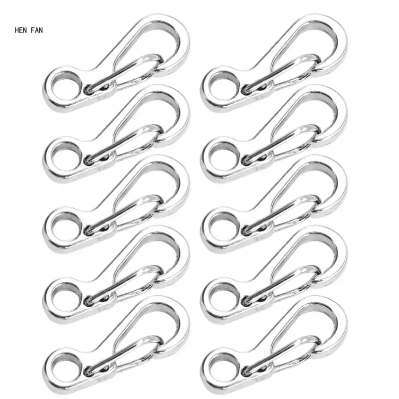 10Pcs Paracord Carabiner Clip Spring Keyring Hook Small Carabiner Clip M89D