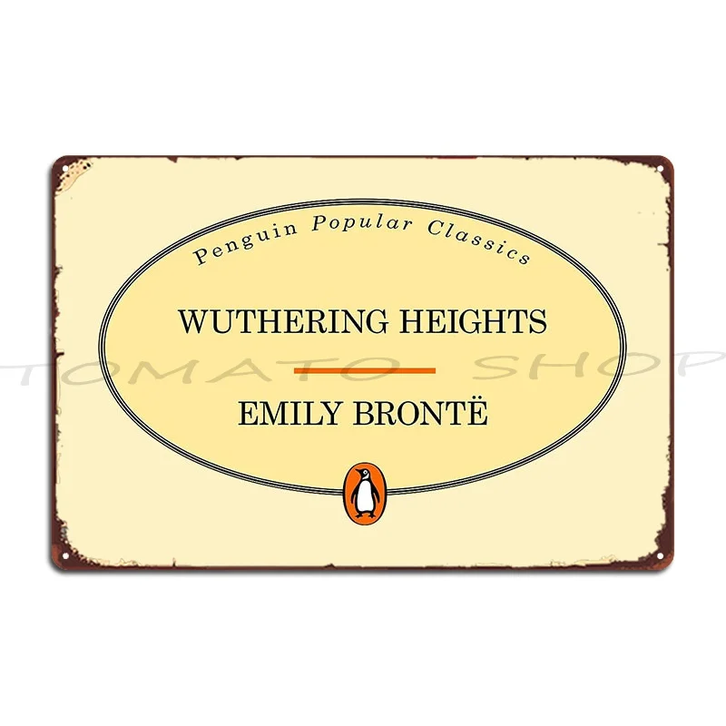 Wuthering Heights Greatest Books Series Sense and Sensibility Metal Sign Poster Garage Cinema Funny Pub Iron   Tin Sign Poster
