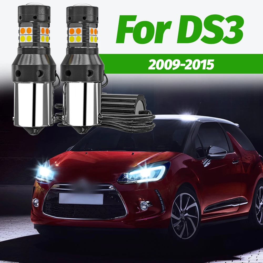 2 Stück Dual-Mode-Blinker + Tagfahrlicht-Zubehör LED DRL für Citroen DS3 2009-2015 2010 2011 2012 2013 2014