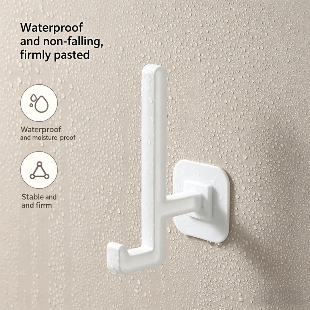 L-förmiger Klebehaken für die Wand, ohne Bohren, beschädigungsfrei, hochbelastbar, minimalistisch, platzsparend, selbstklebender Aufhänger, multifunktionaler Halter