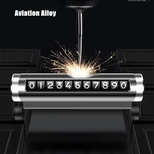 Thẻ thẻ tạm thời kim loại toàn cầu xoay số điện thoại Tấm nhôm Nhãn dự án Phong cách diễu hành trong phong cách phụ kiện ô tô 10 Bán nhãn dán kim loại chính - №6