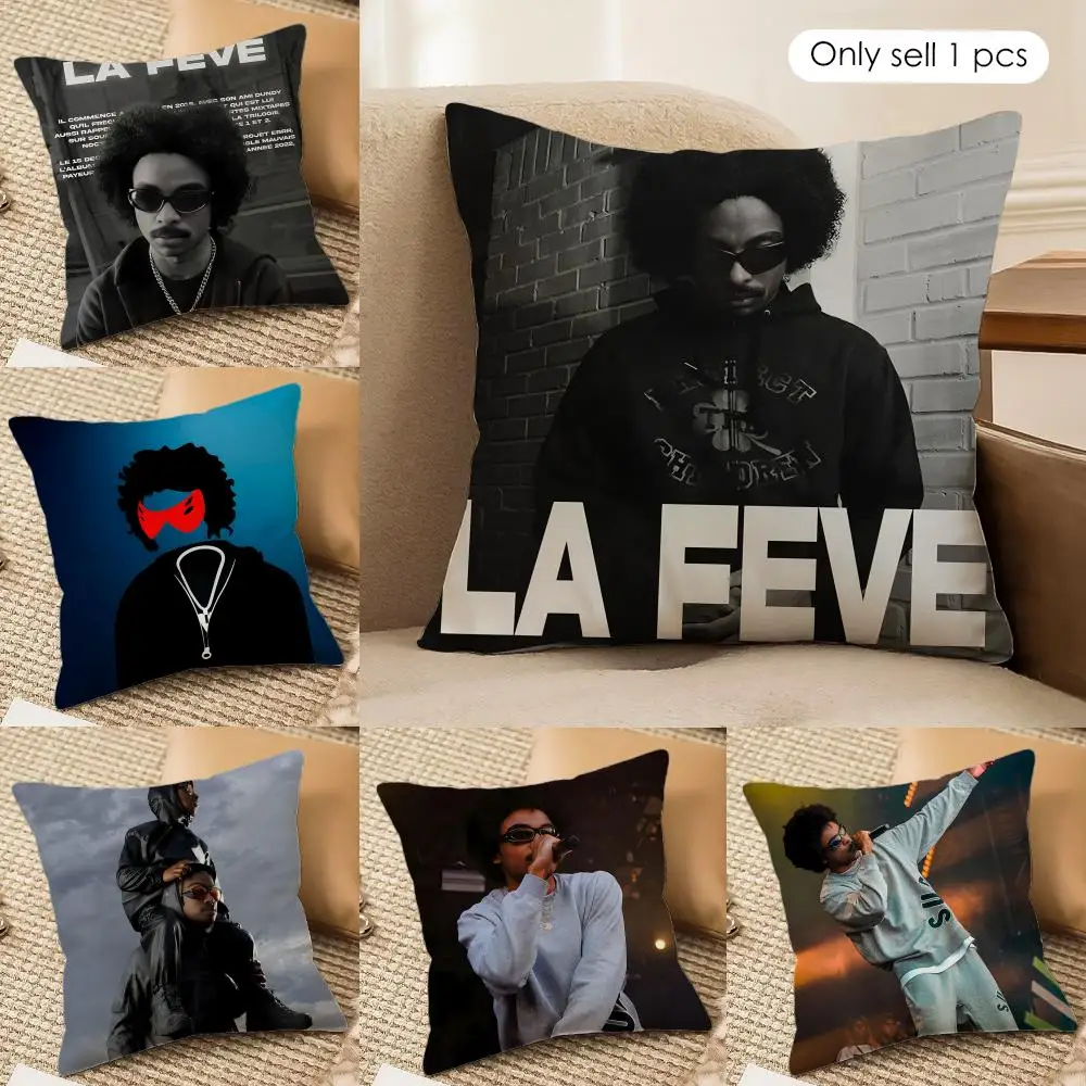 La F-feves Singer Cool Cushion Cover Silky Short Plush Invisible Zipper Dustproof Sofa Pillow Case For Home Decor