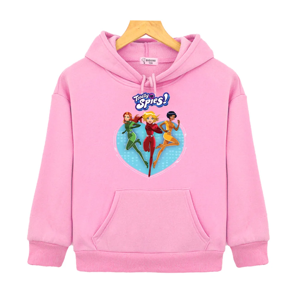 Adorable Girls Hoodie Totally Spies Anime Print Clothes Children New Aesthetic Design Pullover Harajuku Chic Girls Perfect Hoody