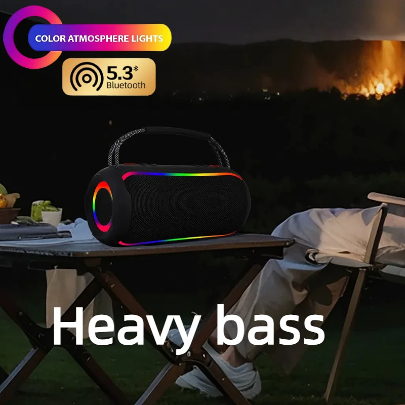 

PRO8 High-power 20W Outdoor Waterproof Subwoofer RGB Portable Wireless Bluetooth 5.3 High-resolution a High-quality Caixa De Som