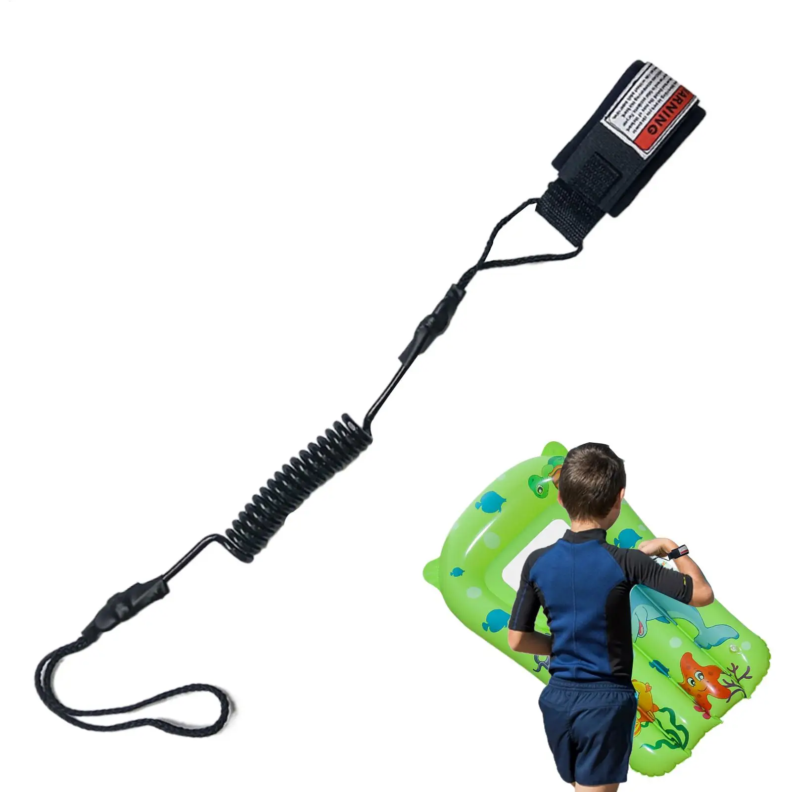 New Hot Surf Leash Safety Hand Rope Hook and Single-Wrap Strap Coiled Bodyboarding Leash Suitable for Small to Medium Waves