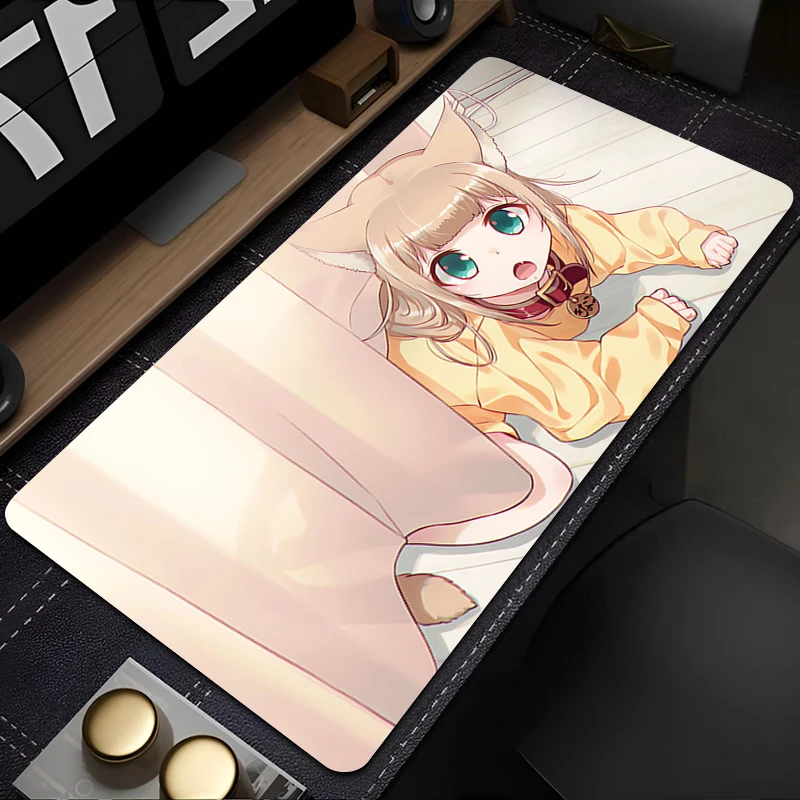 Mousepad New K-Kinako Large Mouse Mat MousePads Game Office Laptop Carpet Soft Anti-slip Desktop PC carpet Anime girl Mouse Pad