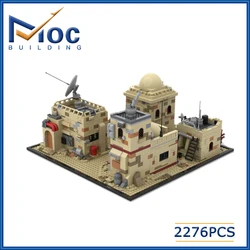 우주 영화 밀리터리 시리즈 모듈러 장면 사막 마을 모델 MOC 빌딩 블록, DIY 조립 벽돌, 창의적인 장난감, 크리스마스 선물