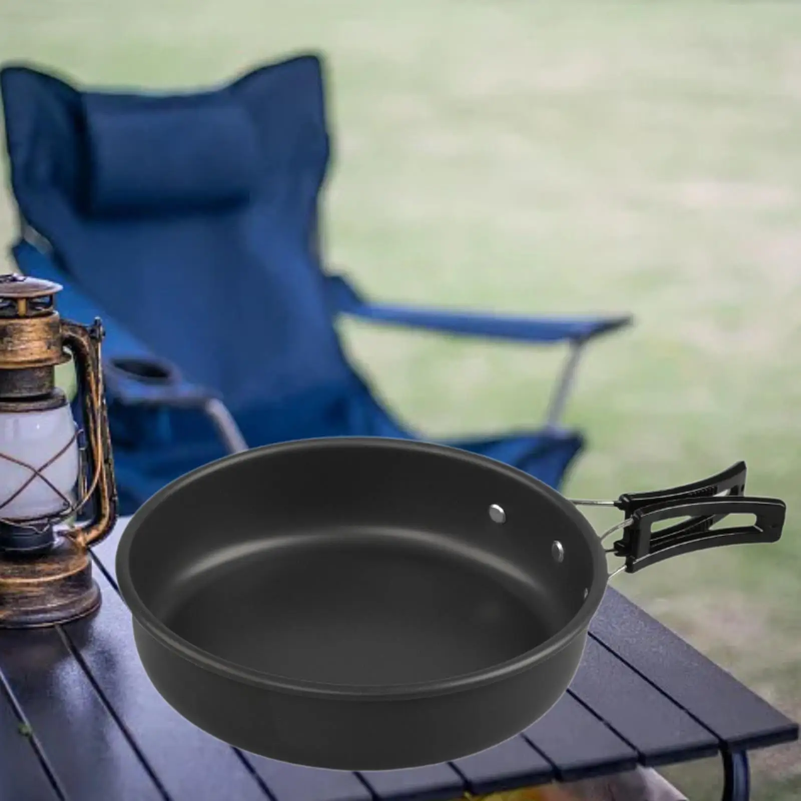 

Camping Frying Pan Portable Nonstick Coating with Folding Handle Camping Skillet for Hiking Travel Backpacking Barbecue Cooking