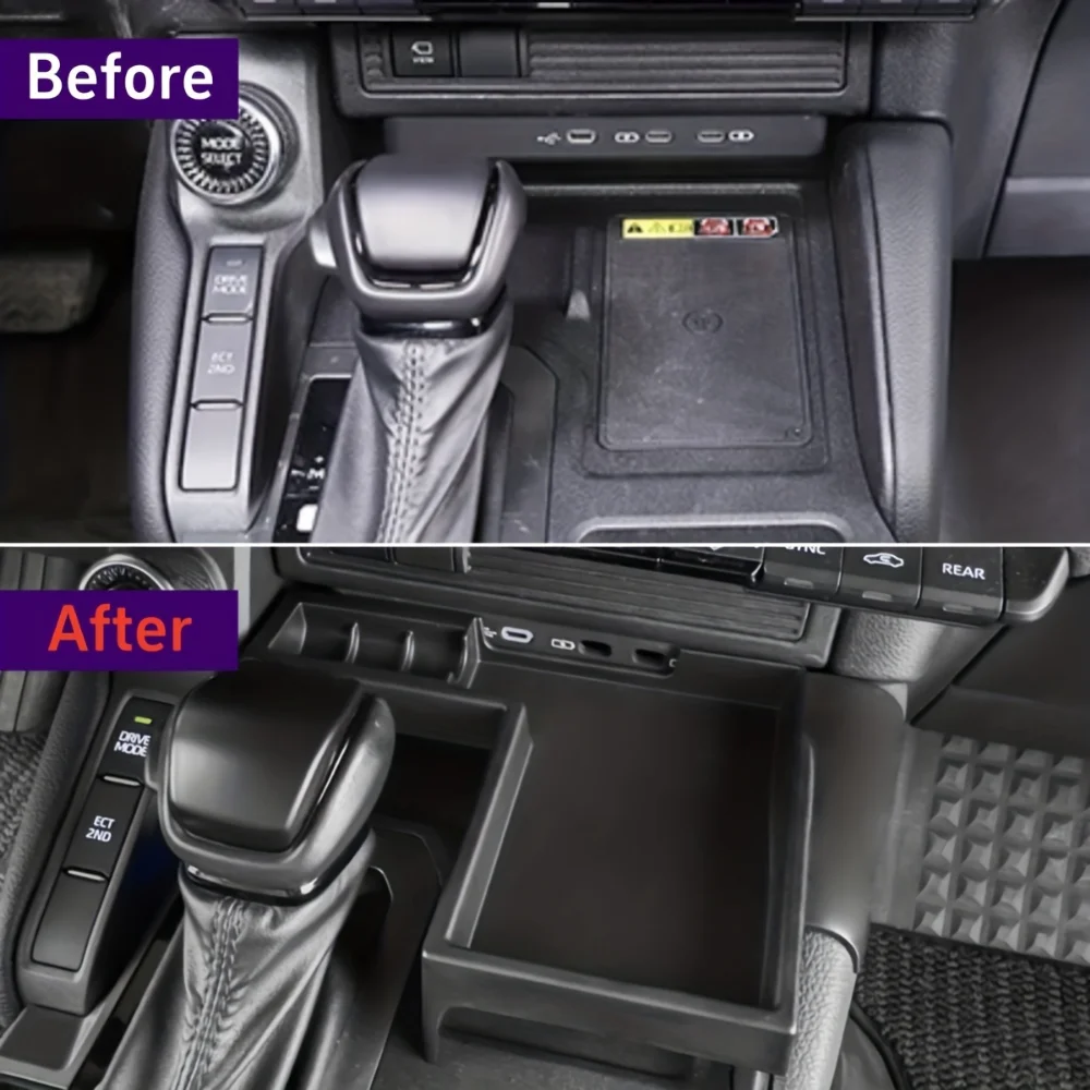 لتويوتا لاند كروزر 250 LC250 برادو 2024 وحدة التحكم المركزية صينية مسند الذراع مقسم دائم ABS صندوق تخزين وظيفي السيارة الداخلية