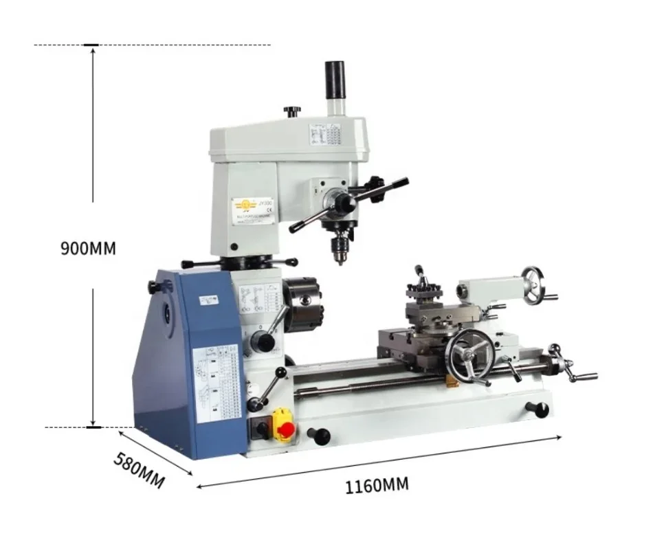 JY300  manual combo lathe machine for metal turning cutting milling and drilling  torno para  mesin bubut