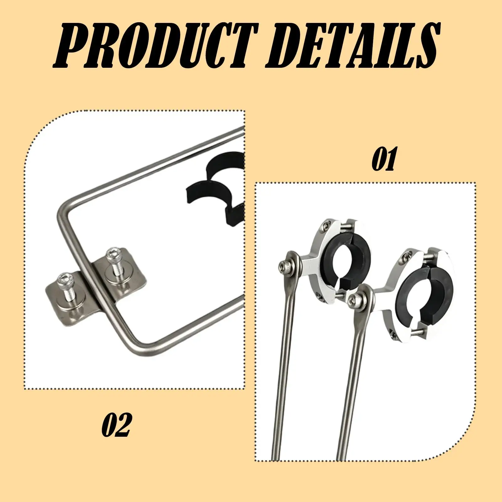 Premium Bike Cargo Rack Stainless Steel Front Bicycle Carrier Practical Replace Stable Structure for Mountain Road Folding Bikes
