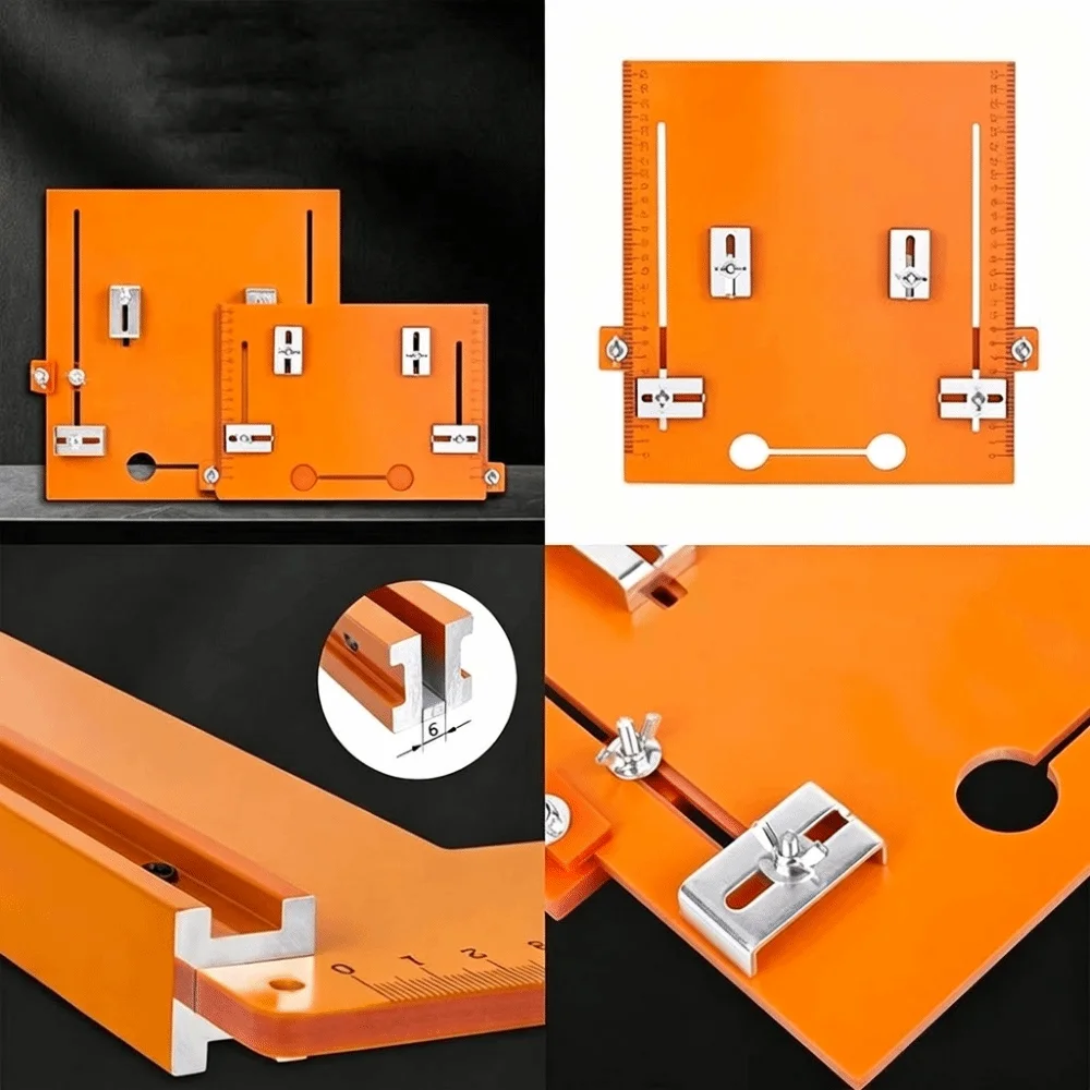 Measuring Protractor Adjustable Triangle Ruler Protractor Square Right Angle Multi-Angle Measuring Ruler Line Marking