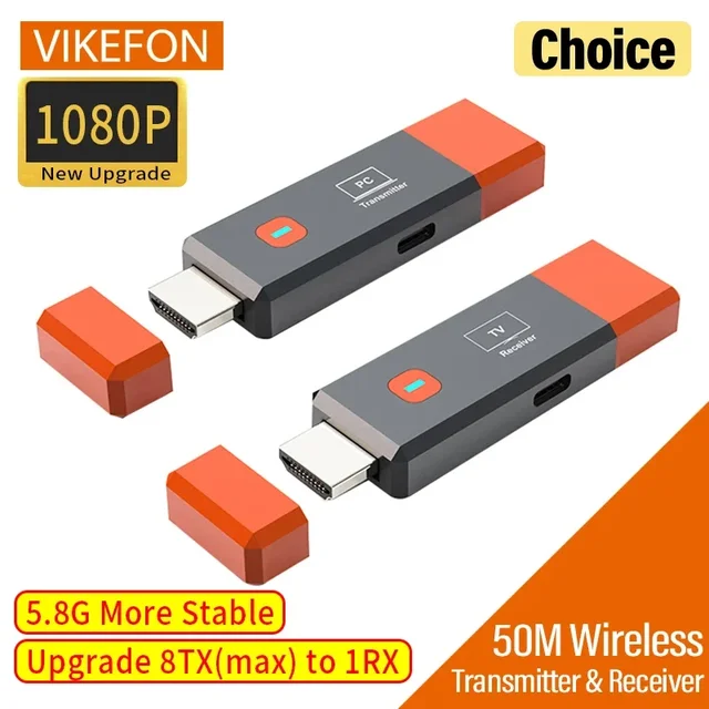 Zestaw Bezprzewodowy Nadajnik Odbiornik HDMI 5.8G 1080P 50M do Eksplozji Obrazu z Laptopa PC do Monitora