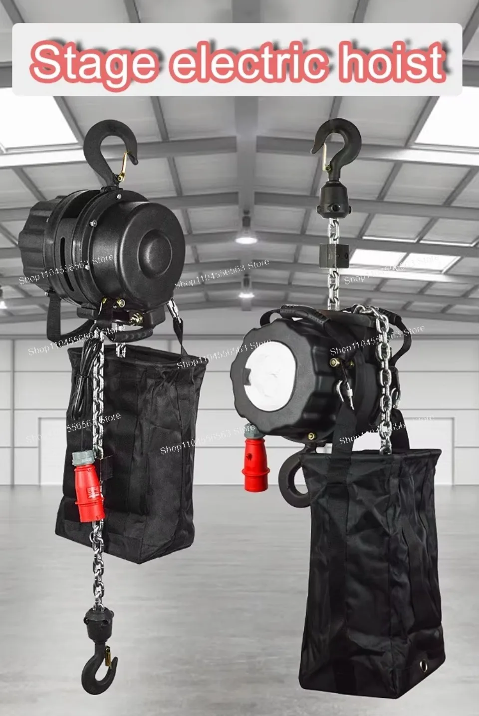 Truss Electric Hoist 500kg/1000kg, Stage Lifting Equipment G80 Alloy Steel Forged Chain for Concert Theater Rigging