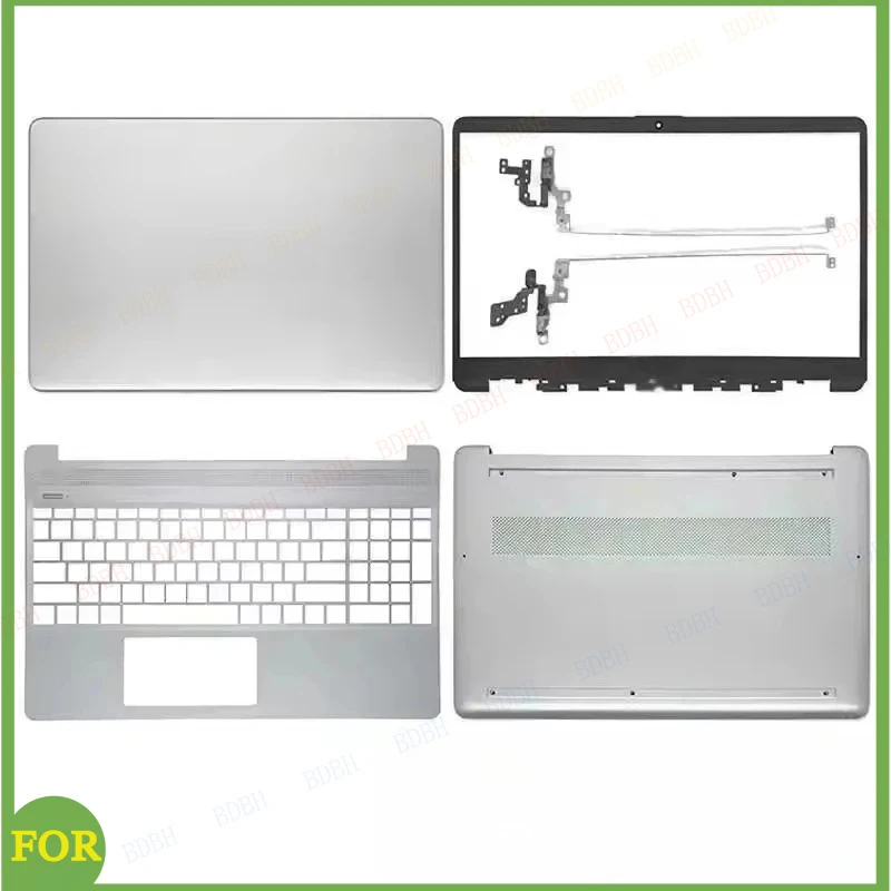New For 15S-FQ 15S-FR 15S-EQ 15-EF 15-ER 15-DY TPN-Q222 TPN-Q230 LCD Back Cover Front Bezel Lid Palmrest Bottom Base Case Silver