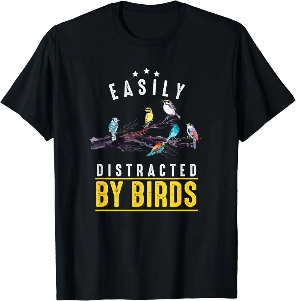 Bird Watching Easily Distracted By Bird Birdwatcher Shirt Thanksgiving Day Anime Graphic T-shirts High Quality Short Sleeve