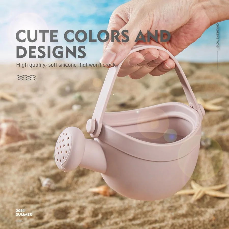 17 pièces jouets de plage en Silicone, jouets de plage modernes pour bébé, ensemble de plage adapté aux voyages, seau en Silicone, arrosoir, pelle, 12 moules à sable,