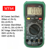 MASTECH MY64 Digital Multimeter 20A AC/DC Voltage Current Frequency Capacitance Temperature Meter Tester Test Ammeter Multimetro