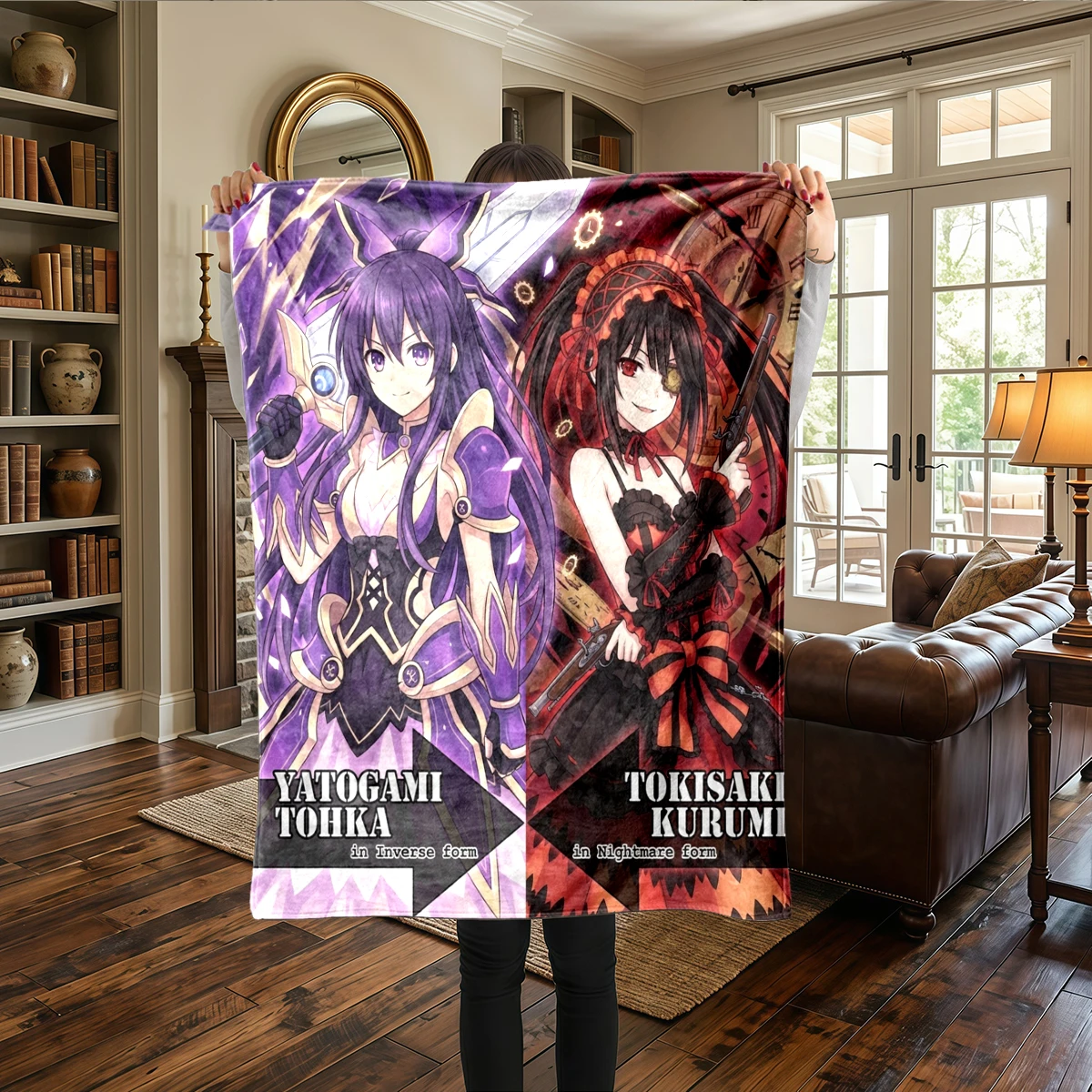 Date A Live Warm Comfortable Flannel Blanket - Printed, For Beds, Travel -HE17