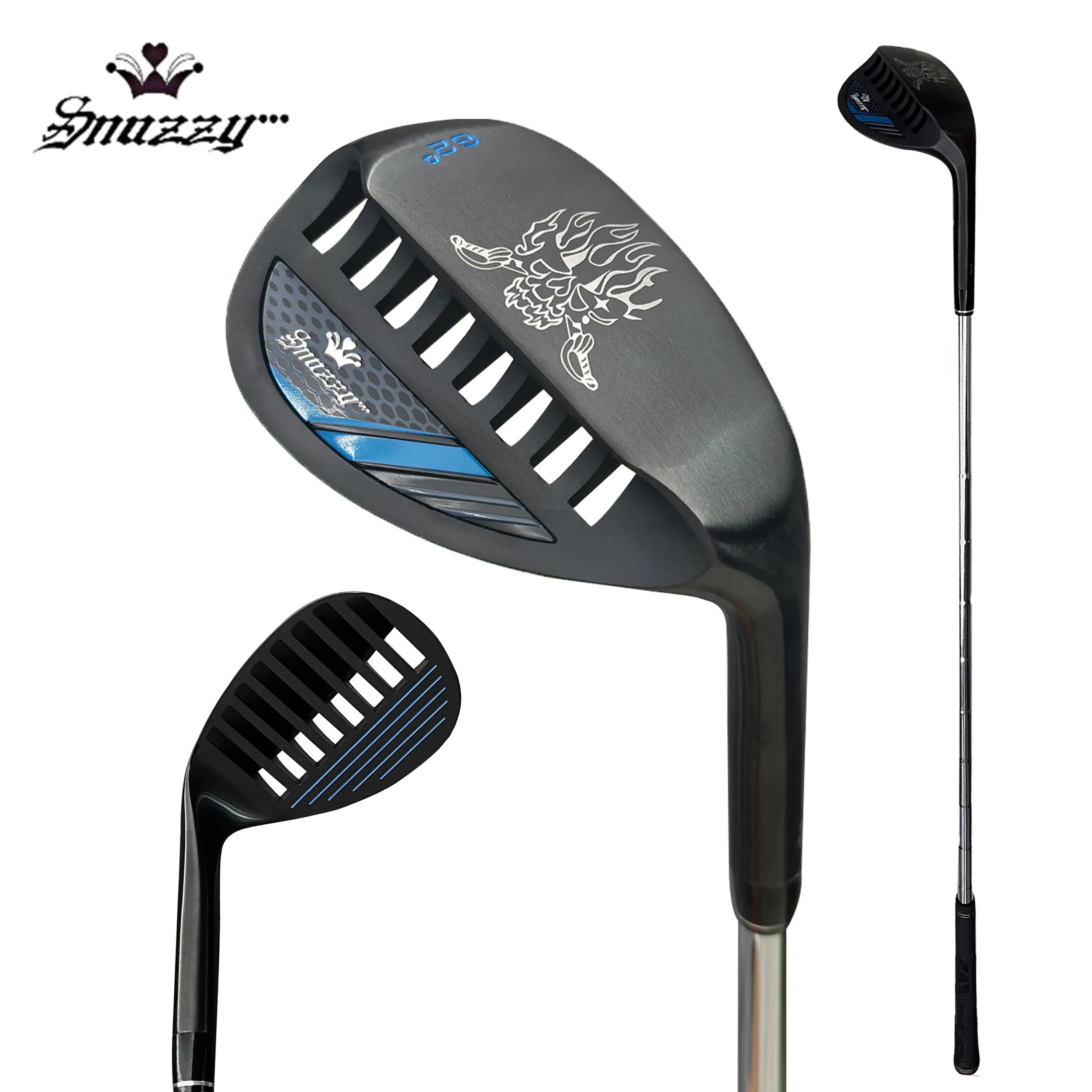 

Snazzy Golf Wedge Right Handers Golf Club, 62 Degree 35inch/88.9cm Wedge, Rubber Grip, Black Golf Wedge