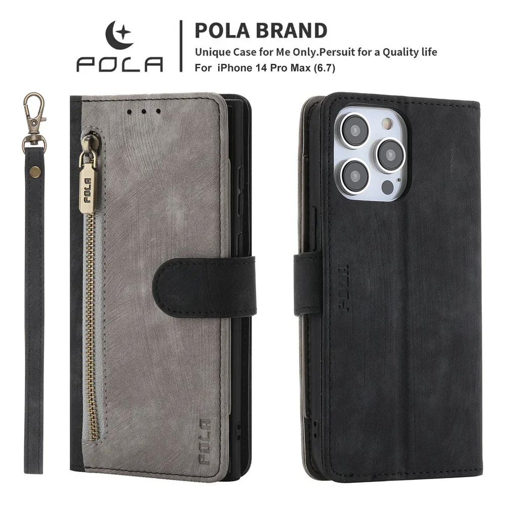 For Xiaomi Poco F6 X6 X5 F5 Pro 5G Flip Case Zipper Wallet Leather RFID Funda For Poco M6 Pro 4G Case C65 C51 X6 F6 X 5 F5 Cover