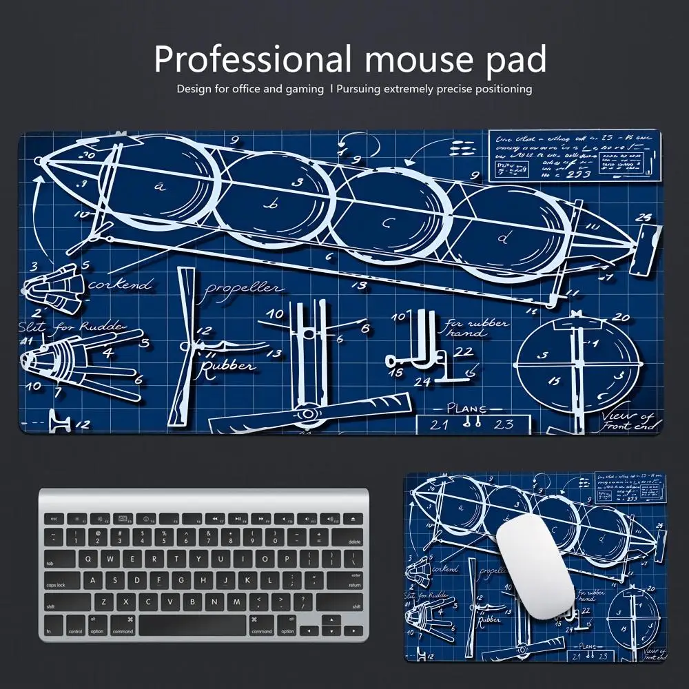 

HYBXAXC Mouse Pad Gaming Accessory Mechanical Drawing Large HD Mousepad MousePad Natural Rubber Carpet Non-Slip Table Mat Rug