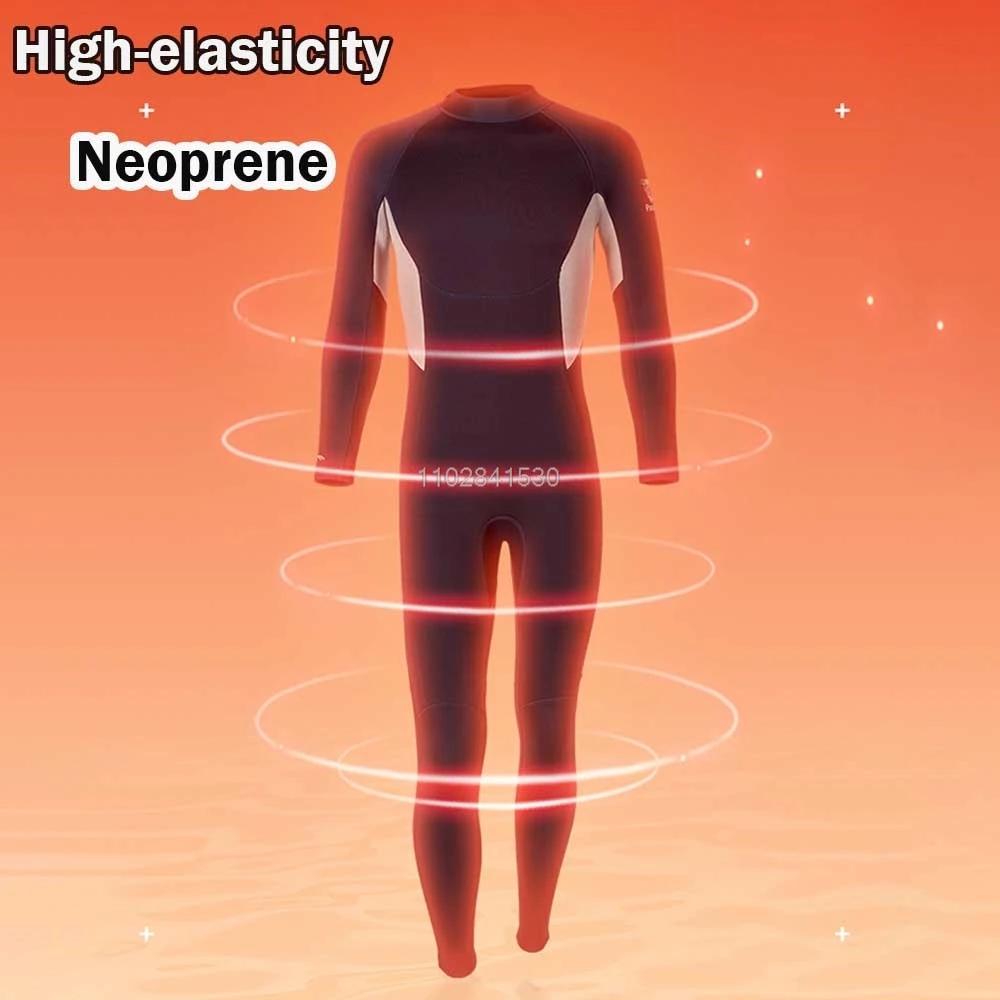 3mm Neoprene Women Wetsuit One-Piece Diving Suit Swimsuit Keep Warm Long Sleeves Surfing Swimming Diving Kayaking Freediving