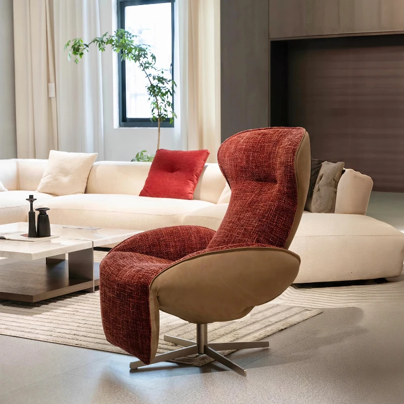 Rotatable recliner, new light luxury on the balcony of the living room, high-end sofa chair