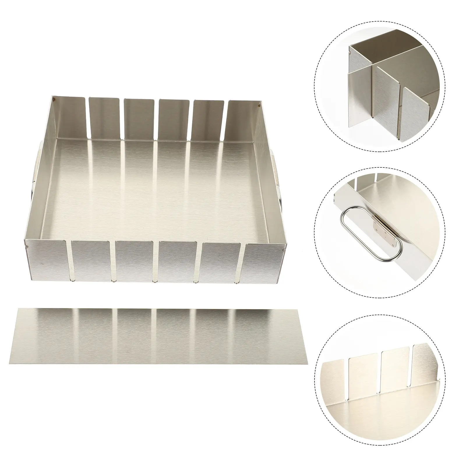 1 Juego de moldes de acero inoxidable para turrón, superficie lisa, antiadherente, para hacer dulces, bandeja de corte, apto para el hogar