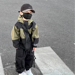 Boys Coat Jacket Cotton Outerwear Windbreak 2024 Dazzling Spring Autumn Overcoat  High Quality Children's Warm Clothing