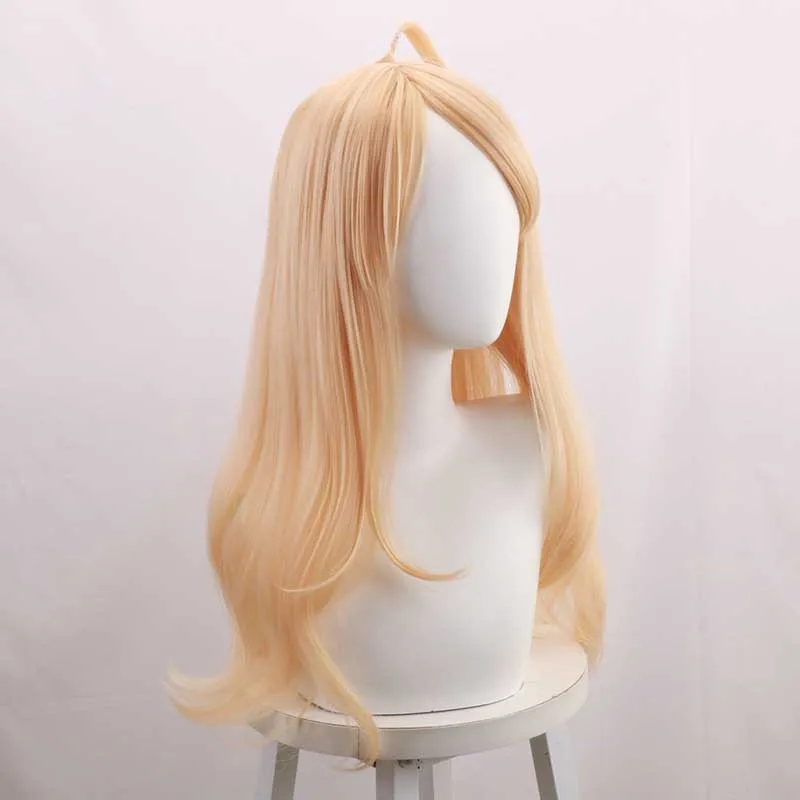 새로운 Danganronpa V3 Akane Owari 코스프레 가발 노란색 사이드 앞머리 애니메이션 가발 고온 실크 로즈 내부 네트워크