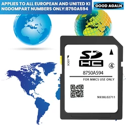 2024/2025 For Mitsubishi Navigation SD Card Outlander PHEV W-15 W-17 8750A594 GPS SD Card Maps