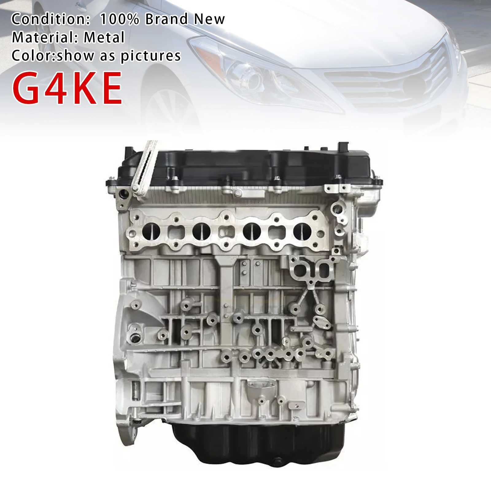

Areyourshop G4KE Длинный блок двигателя в сборе для Hyundai Santa Sonata Tucson 2.4L 2007-2021