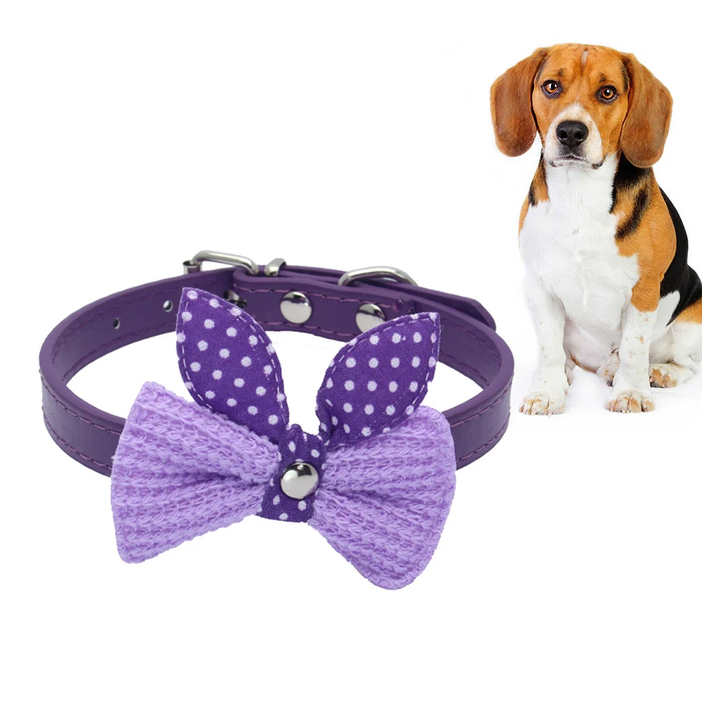 

Adjustable Bowknot Dog Collar Durable Pet Accessories Puppy Cat Leash Necklace Comfortable Non-Irritating For Small Dogs Pet