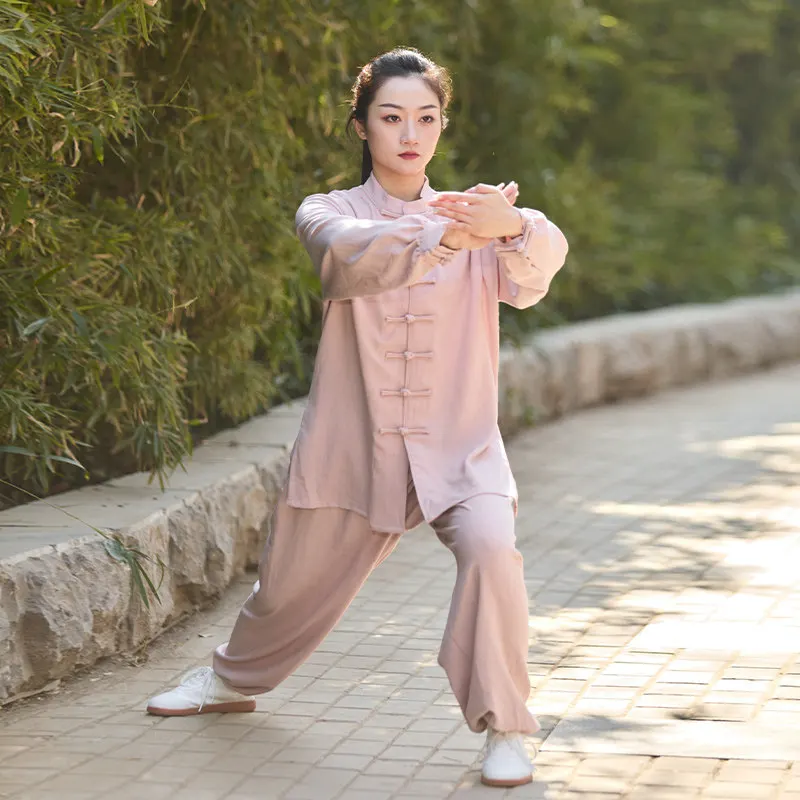 Premium Unisex Tai Chi Kung Fu Practice Uniform Set 2025 New Spring-Summer Lightweight Fabric for Co