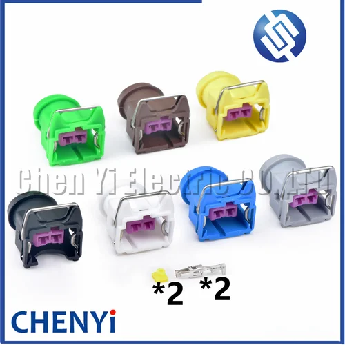 Conector de inyector de combustible automático de 2 pines enchufe de altavoz de bocina de coche 144473 -5 144473 -6 144473 -7 144473 -8 Para PEUGEOT CITROEN Geely Chang'an