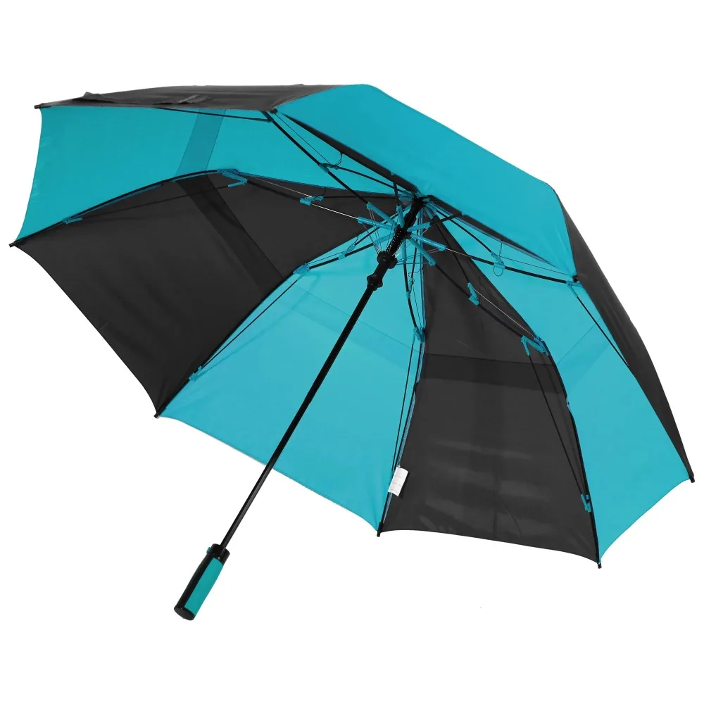 

Misty Harbor Automatic Open Two Person Rain Umbrella Black Teal 2024 USA