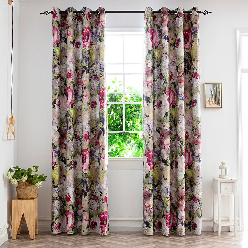 1PC Blackout Oil Painting Curtains for Living Dining Room Bedroom Series Paper Printing Paper Printing Curtains Window Customize