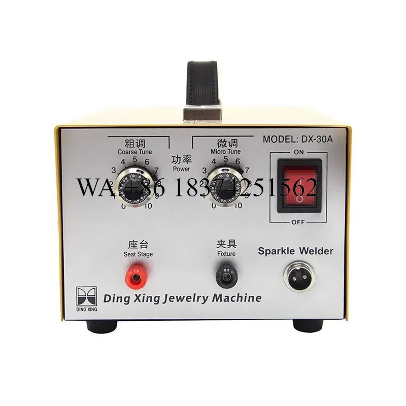 Wmwmnu Adjustable Jewelry Welder 30A Portable Spot Welding for Precious Metal Repair Bench Work with Ventilated