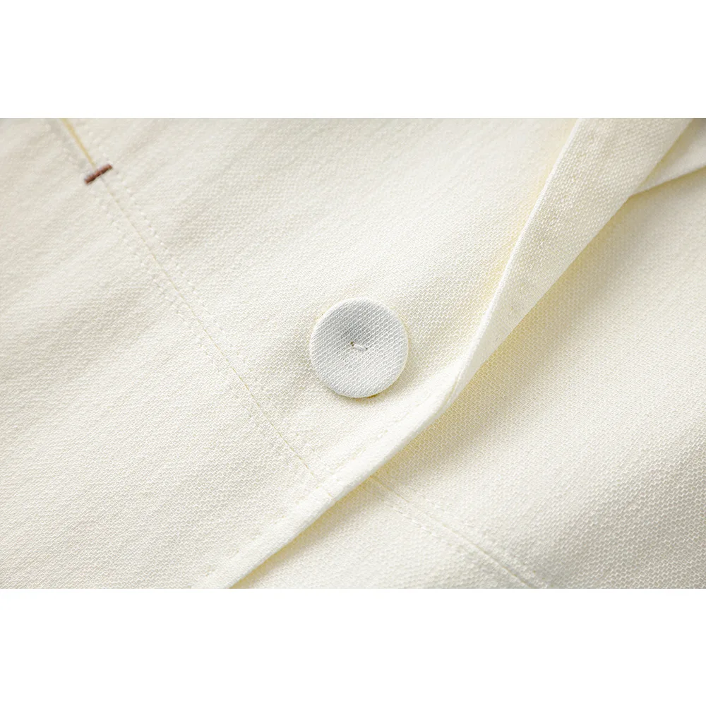 Nanyou Women's Linen Casual Jacket Thin Breathable Long-Sleeved High-End Wide Suit Top Trendy Summer